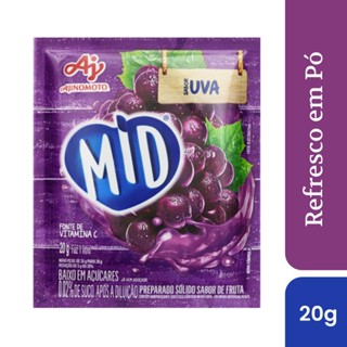 Refresco Em Pó MID® Sabor Uva 20g