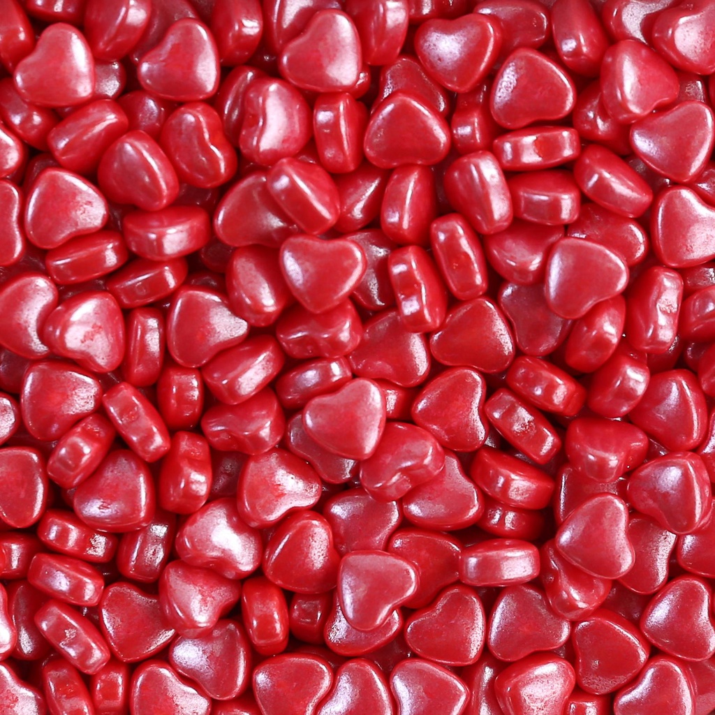 2 Un Confeito comestível Sugar Beads Coração Vermelho em Oferta na Shopee