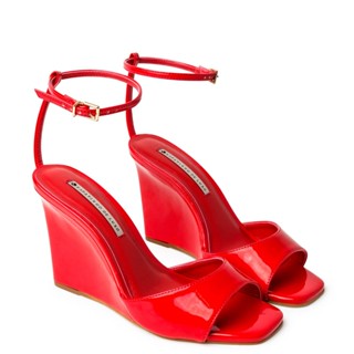 Sandália Vermelho Red Spicy Verniz Salto Anabela 9730.01_2
