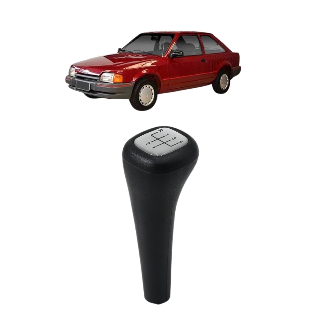 Bola De Câmbio Manopla Longa Escort 1984 Até 1992 Preta Com Cinza