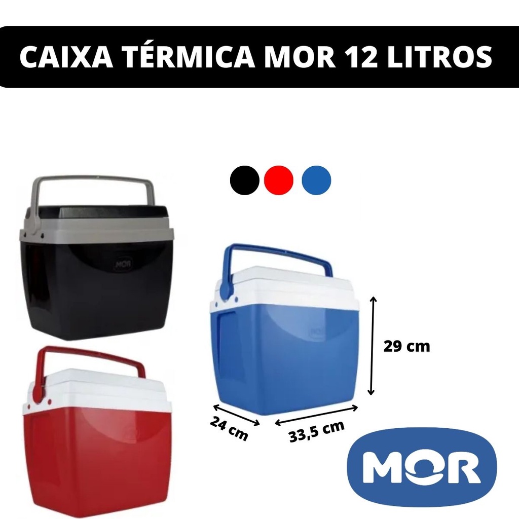 Caixa Térmica Mor Cooler 12 Litros Com Alça