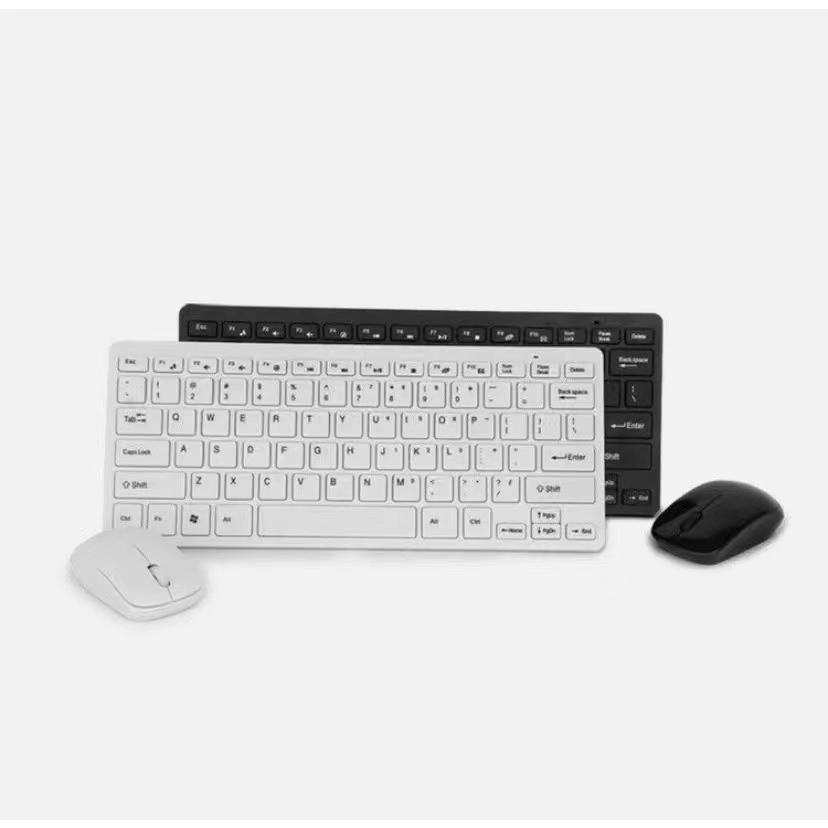 Kit Mini Teclado E Mouse Sem Fio Wireless Notebook Ultrafino