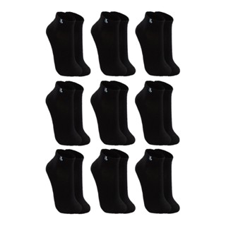 Kit 9 Pares Meias Lupo Cano Curto Algodão 3225 - Preto