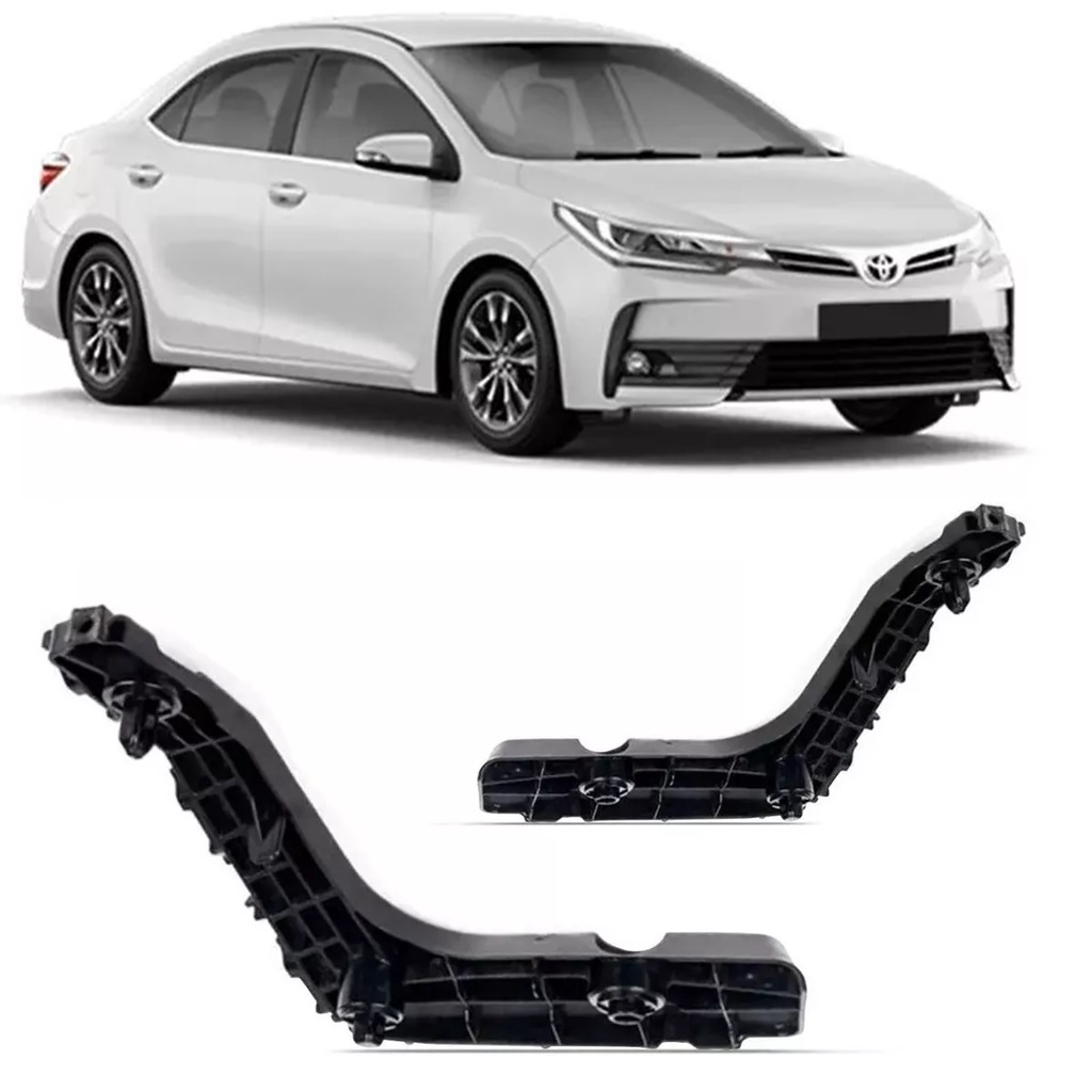 Par Suporte Guia Parachoque Dianteiro Corolla 2017 2018 2019