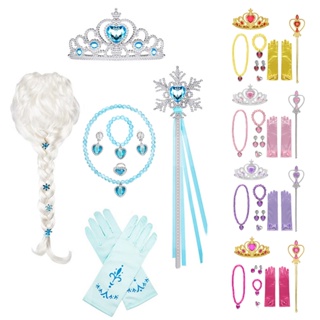 Luvas Kid Princess Acessórios Conjunto De Jóias Wand Crown Para Party em Oferta na Shopee
