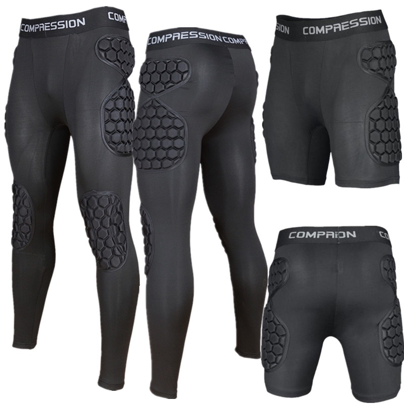 Calça De Treinamento Profissional De Futebol Para Goleiros Segurança Esportiva Slim Skinny Football Shin Guard
