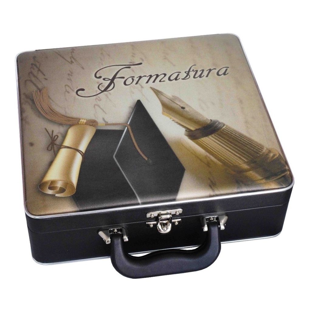 Álbum De Fotos Maleta Com Alça Formatura Marrom 100 Fotos 20x25 em Oferta na Shopee