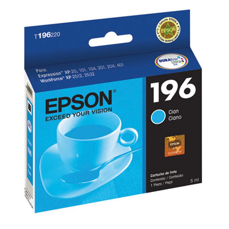 Cartucho Epson (196) T196220 ciano 290 páginas em Oferta na Shopee