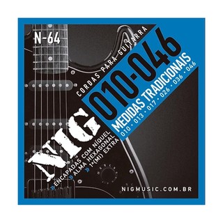Encordoamento NIG N-64 010 046 para Guitarra Elétrica Cordas