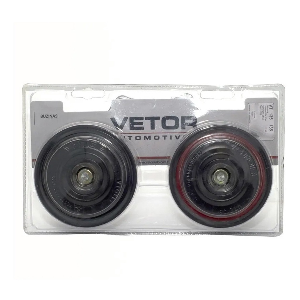 Par Buzina Paquerinha Vetor Auto Universal Para Carro 12v - VT135 (Caixa) em Oferta na Shopee