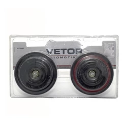 Par Buzina Paquerinha Vetor Auto Universal Para Carro 12v - VT135 (Caixa)