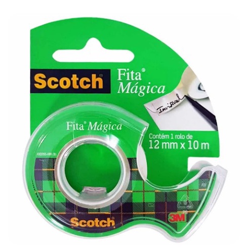 Fita Mágica Com Dispensador Scotch 12mm x 10m Hb004087696