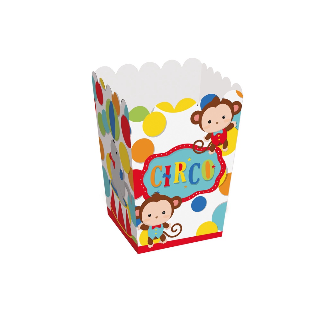 Caixa Pipoca - Festa Circo 2 - 10 unidades - Cromus - Rizzo Festas em Oferta na Shopee