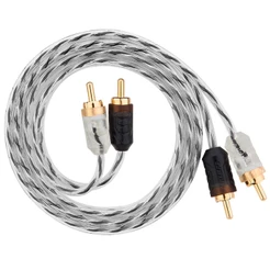 Cabo RCA 1M Injetado Taramps de 1 Metro Estéreo Plug de Alta Qualidade Fios de Cobre OFHC