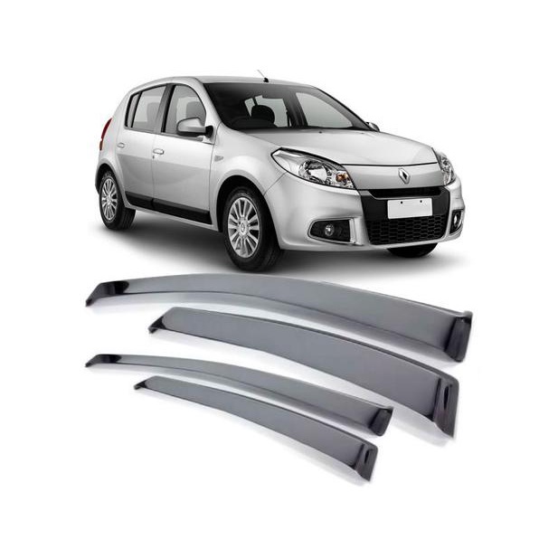 Calha De Chuva Defletor Renault Sandero 2008 A 2021 4 Portas