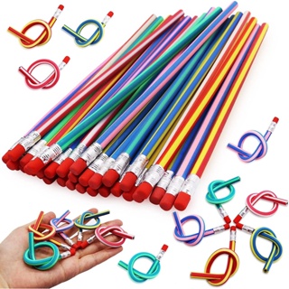 Lápis De 10pcs Soft Bendable Para Crianças Com Borracha Papelaria Estudantes De Escola Escrever Canetas De Desenho Material Escolar em Oferta na Shopee