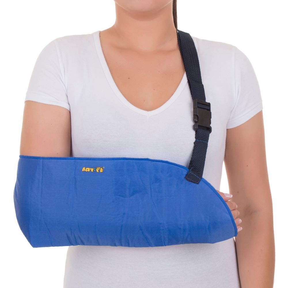 Tipoia Para Braço Sacolinha Em Naylon Bilateral Azul - Artipé