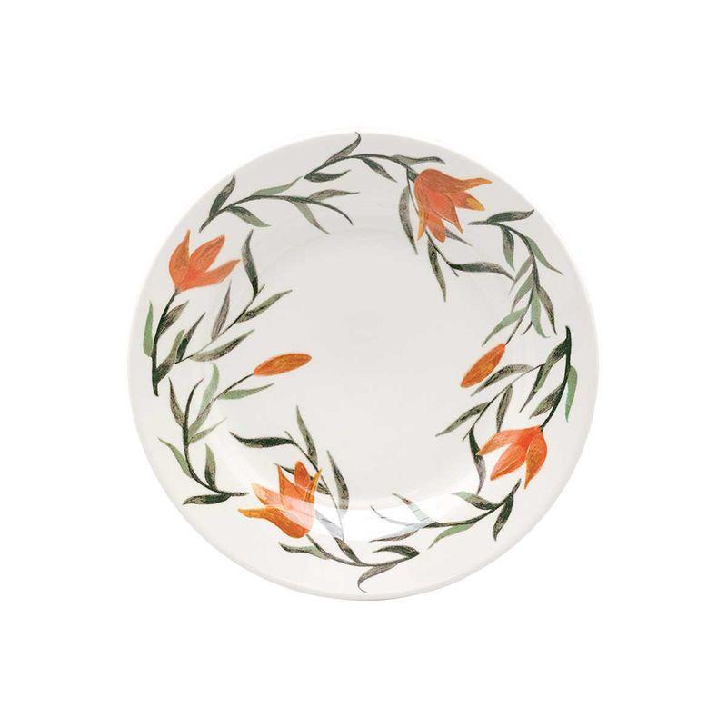 Jogo De 6 Pratos Sobremesa 18 Cm Donna Lírios em Oferta na Shopee