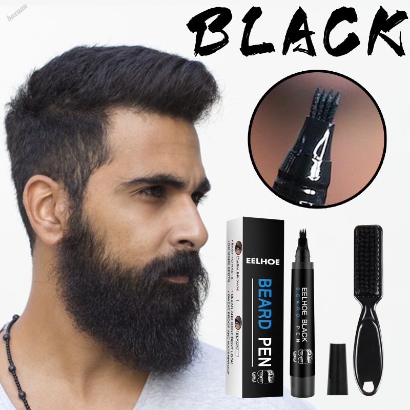 Kit de caneta de enchimento para barba à prova d'água/Reparação da forma da barba masculina  / melhorar o cabelo facial impermeável