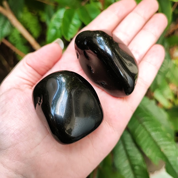 Obsidiana Negra Rolada - Proteção e Antiestresse