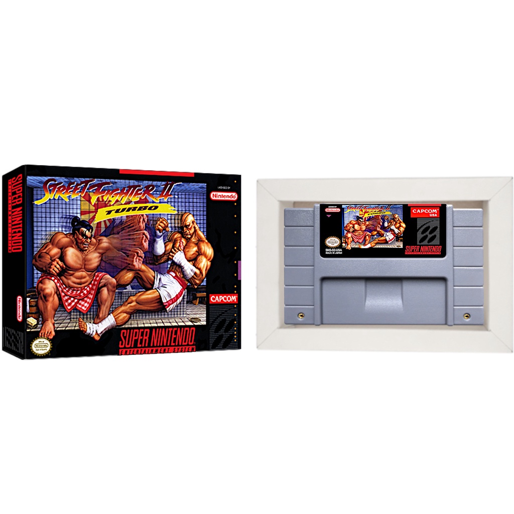 Street Fighter 2 Turbo Cartucho Super Nintendo Caixa e Berço snes