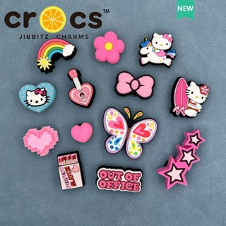 Jibbitz crocs charms Shoe Buckle Hole Shoe Accessories Cute Pink Accessories olá kitty crocs crocs Decorativo Fivela