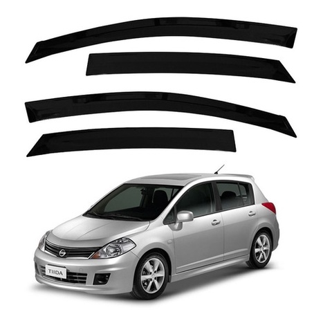 Calha de Chuva Defletor Nissan Tiida Hatch Todos 4 Portas Ecoflex