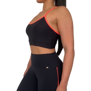 Conjunto Calça Legging Fitness Empina Bumbum E Top Poliamida Academia Treino linha Premium
