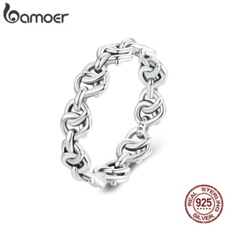 BAMOER 925 Prata Sterling Em Forma De Coração Anel Corrente Retro Estilo Joalheria Presentes Para Mulheres em Oferta na Shopee