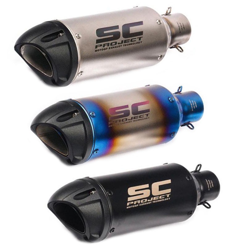 Ponta De Escape Universal Para Motocicleta Com Entrada De 51 Mm Ekzos