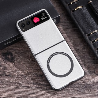 Para MOTO Razr 40 , 40 Ultra Case ELVEV Vintage PU Capa De Telefone À Prova De Choque