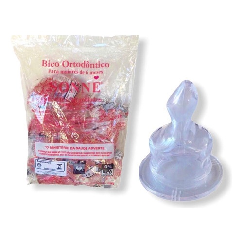 Bico De Mamadeira Anatômico Sonne Pacote 20 Un Atacado Bico Silicone:Anatomico