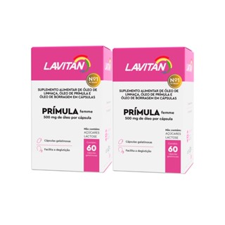 Omega Lavitan Prímula Feminino 60 comprimidos 2 Caixas