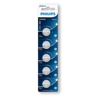 Pilha CR2032 3V Philips Bateria Moeda 5 unidades em Oferta na Shopee