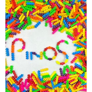 Brinquedo de Montar Pinos Encantados Coloridos Blocos de Montar 200 peças