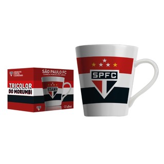 Caneca Porcelana Camisa 1 São Paulo SPFC Tricolor 290Ml em Oferta na Shopee