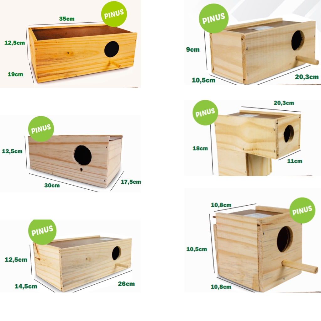 Ninho Casinha P/ Calopsita, Periquito, Agaporne, Canário, Manor e Outros Pássaros em Oferta na Shopee