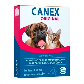 Canex Original Ceva Vermífugo Oral para Cães e Gatos - 4 Comprimidos em Oferta na Shopee