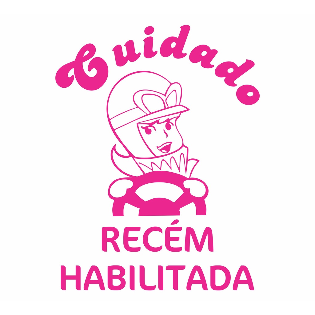 Adesivo Recém Habilitada para Carro Penélope Charmosa em Oferta na Shopee