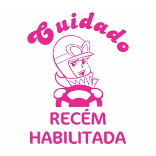Adesivo Recém Habilitada para Carro Penélope Charmosa em Oferta na Shopee