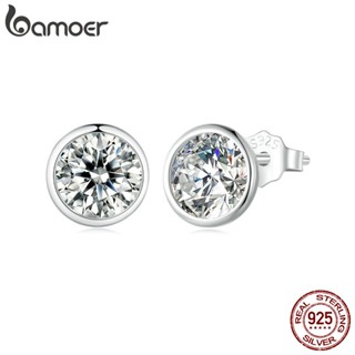 Brincos De Prata Bamoer 925 Libra Esterlina Jóias Cintilantes Para Presentes Femininos