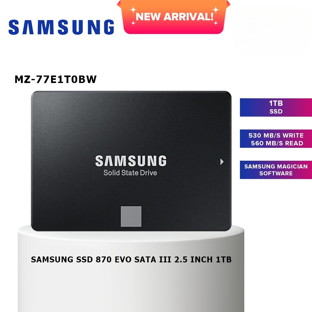 Samsung 870 Evo Sata III 2.5 "1TB SSD - MZ-77E1T0BW