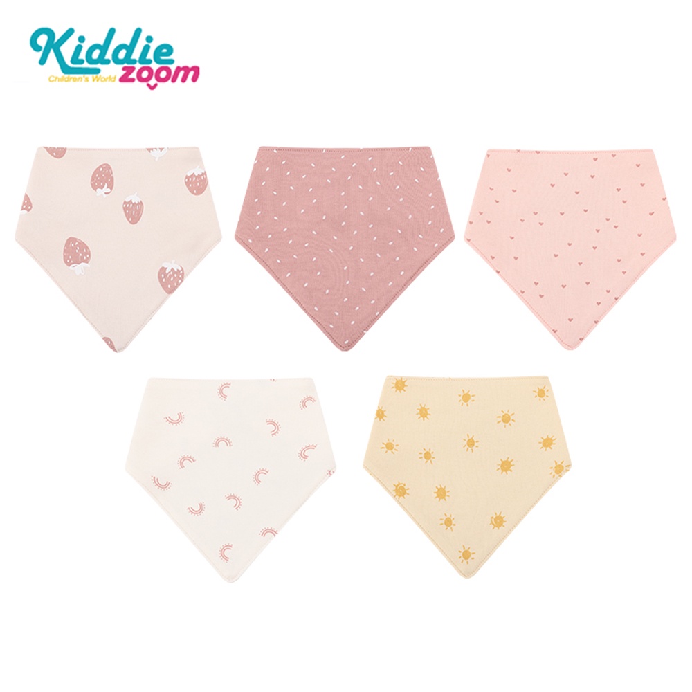 kiddiezoom 5Pcs/Set Baby Bibs Triângulo Lenço De Algodão Para Babete Bandana Recém-Nascido Alimentando Saliva Toalha