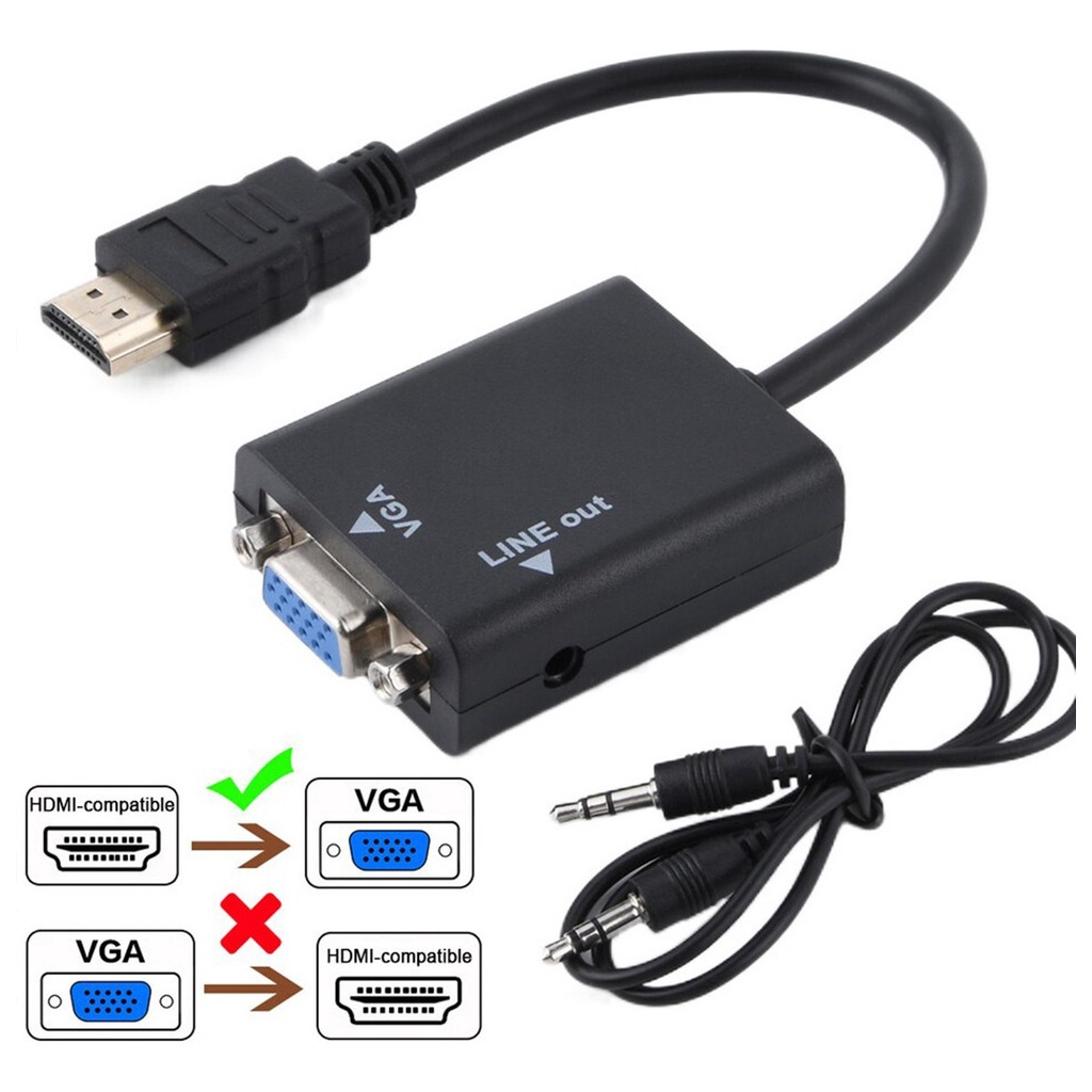 Adaptador HDMI Para VGA HD Conversion Cable