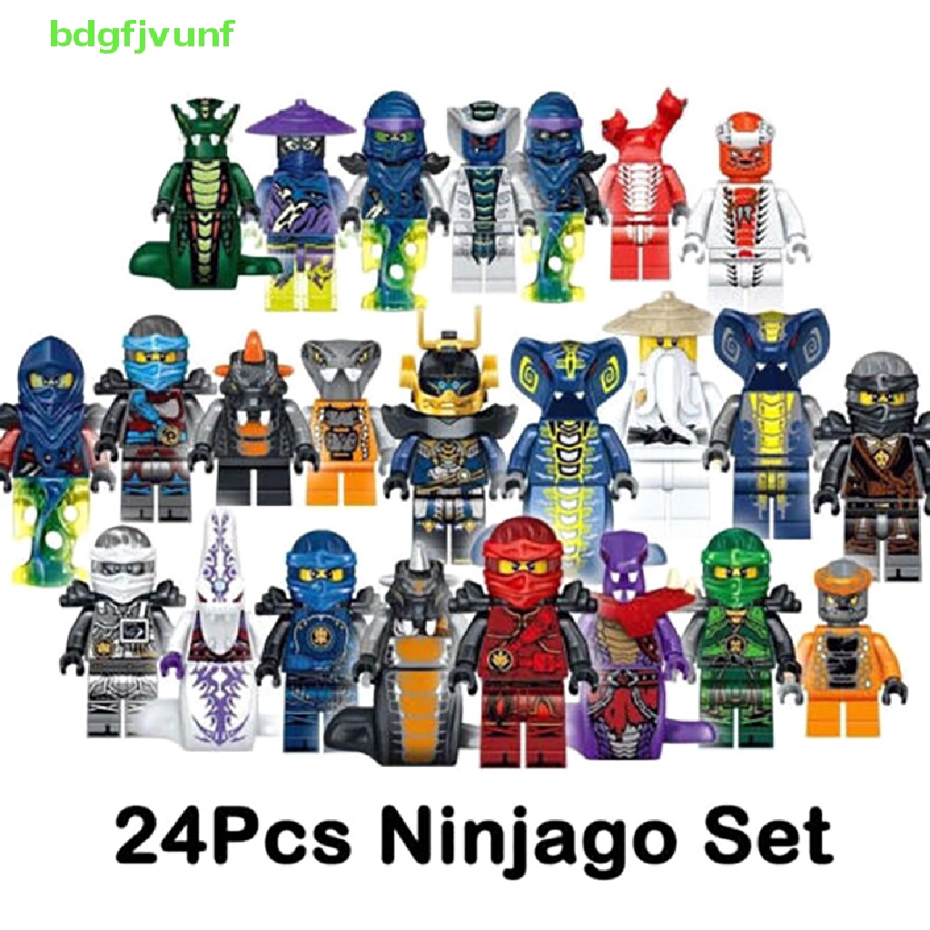 BDGF Conjunto De 24 pcs Ninjago Mini Figuras Kai Jay Sensei Wu Blocos De Construção Mestre Brinquedos BR