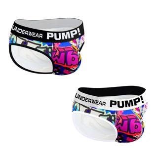 2Pcs/Lot Breathable Underwear Cueca Masculina Sexy Hip Raise U convex De Algodão De Alta Qualidade Para Escorregamento Masculino (2) MP223 em Oferta na Shopee