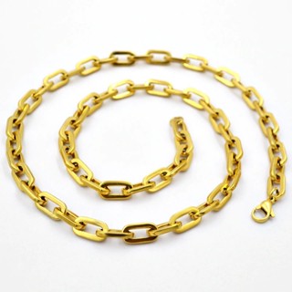Corrente Cartier Cadeado 60cmx4MM Folheada ouro Aço inox