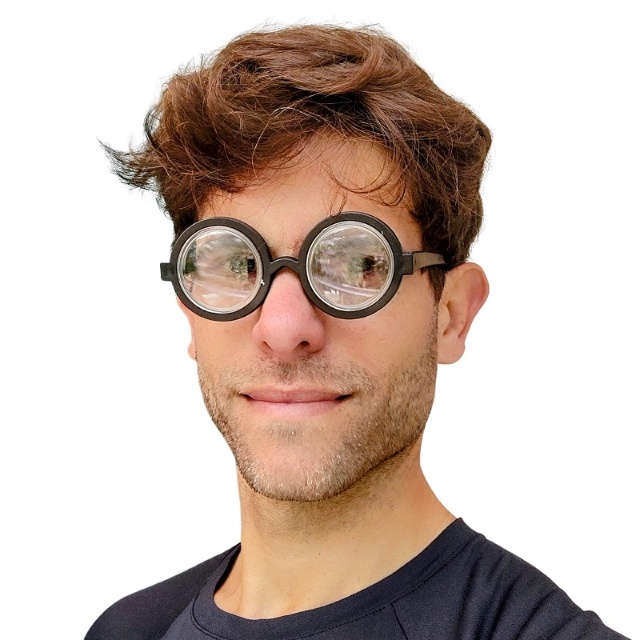 Óculos Nerd Maluco Fundo de Garrafa Pegadinha Brincadeira