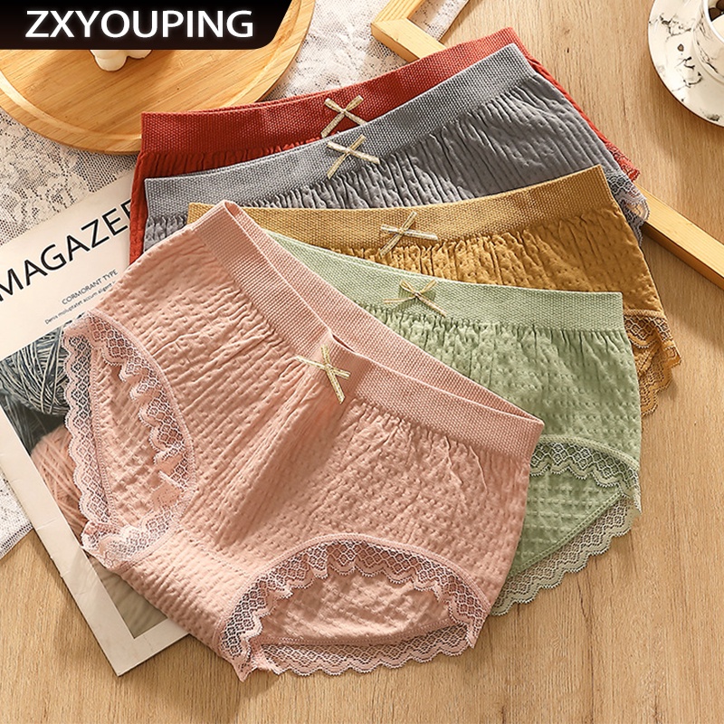 ZXYOUPING Kit4/1 Calcinha Graphene Japonesa Feminina Sem Costura Algodão De Cintura Alta Kit De Roupa Interior Confortável em Oferta na Shopee