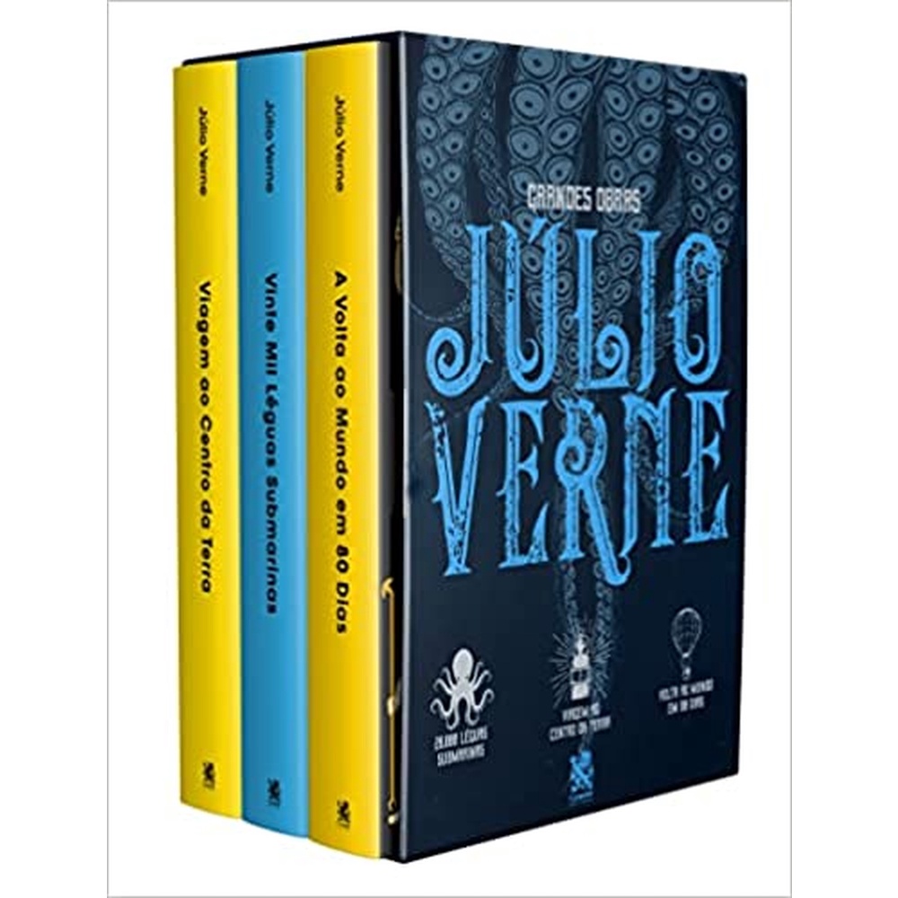 Grandes Obras de Júlio Verne | Box com 3 Livros em Oferta na Shopee
